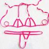 Sexy Lingerie 2 Piece Halter Neck Bikini Women's underwear Set Mini Bikini Open Micro Bra Top Briefs Panties For Women