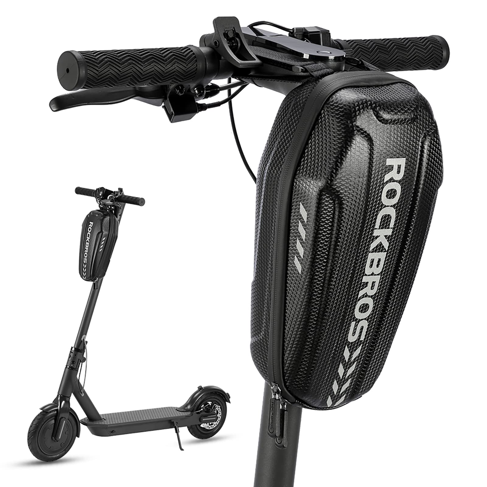 

Водонепроницаемая сумка на руль велосипеда ROCKBROS большой вместимости 2 л из EVA жесткого водонепроницаемого корпуса для складного мини-велосипеда, кик-скутера и электросамоката и легкая в чёрный