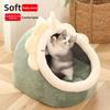 Pet Tent Cave Bed for Cats Small Dogs Self-Warming Cat Tent Bed Cat Hut Comfortable Pet Sleeping Bed Foldable Removable Washable