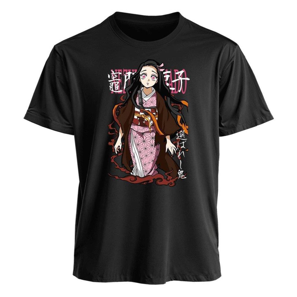 Demon Slayer Nezuko Graphic T Shirt Unisex Women Anime Print Cotton Short Sleeve Tee Oversized Casual Tops 2026 New Y2k Streetwear