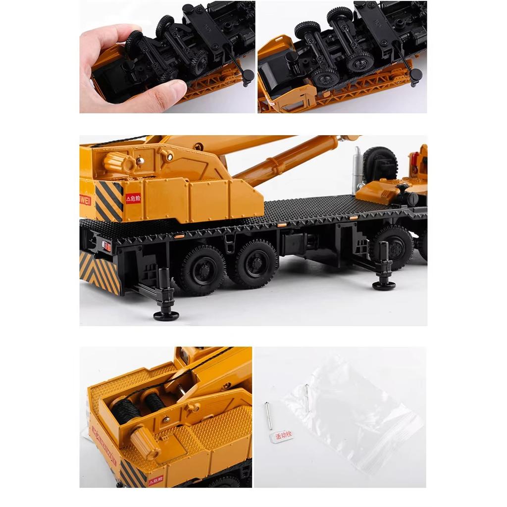 1/55 Kolový nákladní vůz žebříkový jeřáb auto hračka pro děti odlévaný miniaturní vozidlo inženýrský model kolekce dárek pro chlapce
