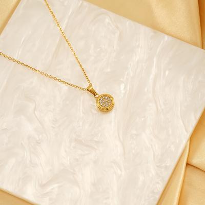 Simple Zircon Necklace, Titanium Steel Light Luxury Collarbone Chain, Stainless Steel Women'S Pendant Does Not Fade.