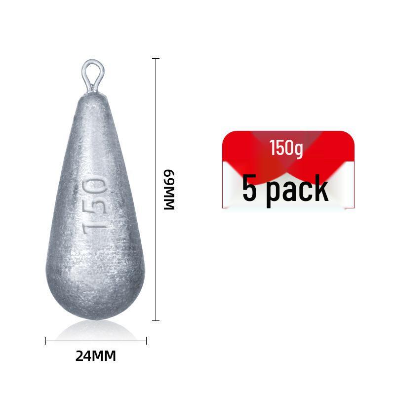 Aluminum Anti-Snagging Water-Drop Sinker for Long-Distance Off-Bottom Raft Fishing