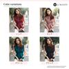 Sleeveless Peplum Round Waist Ruffled Solid Red [J-Scott] Women's Blouse, Neck, Belt, Hem, JS151-RD-M