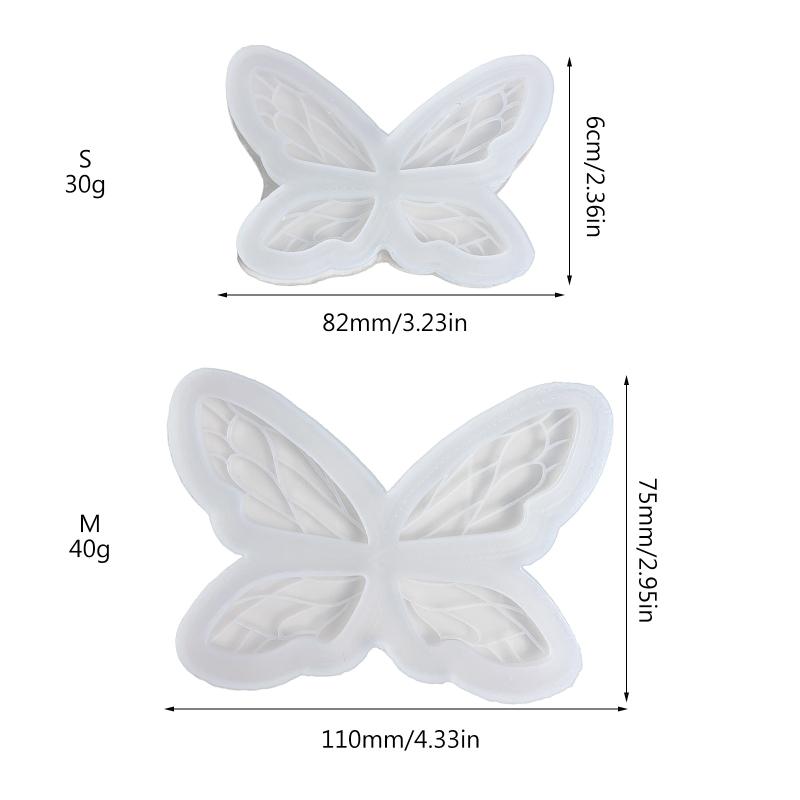 Butterfly Elf Wing Quicksand Silicone Epoxy Mold DIY Keychain Pendant Jewelry Crafting Mould for Valentines Gift