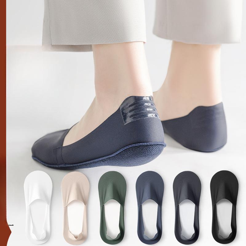 Male Spring and Summer Silicone Safety Antibacterial Anti Slip Anti Pilling Invisible Socks