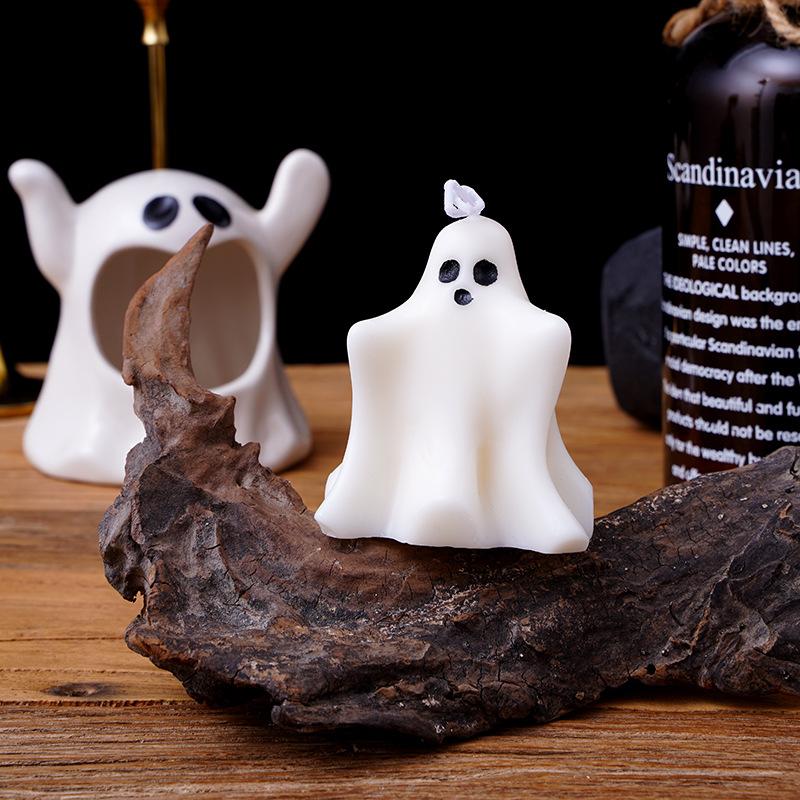 Manufacturer's Best-Selling Handmade DIY Ghost Halloween Scented Candles for Instagram Photo Props Holiday Gifts Shipped Behalf