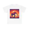 Unisex Adult T Shirt Geometric Elephant with Sunset Palette