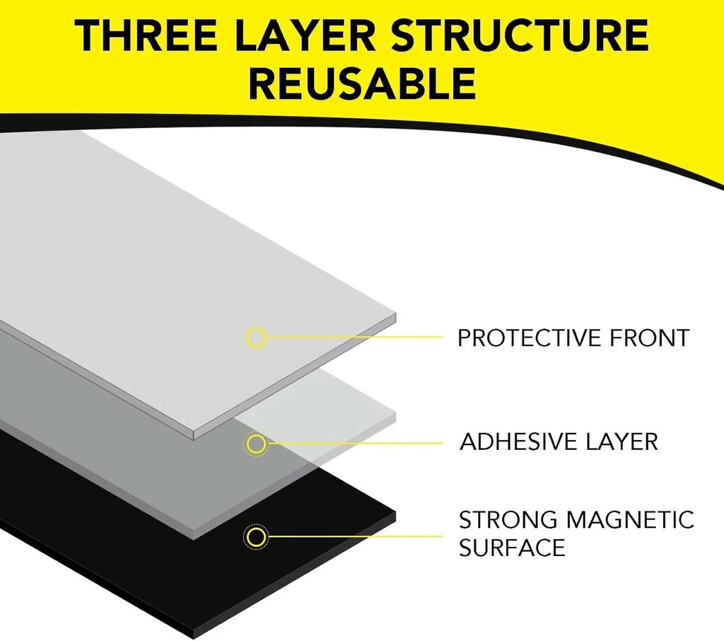 Adhesive Magnetic Sheets 4 x 6 Inch Photo Magnets, Flexible Magnet Sheets with Backing for Crafts, Photos, Pictures, Easy Peel.