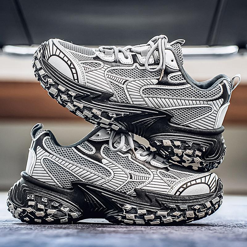 New Fashion Men 's Four Seasons Comfortable Thick Sole Shoes Students BoysTrending Soft Sole Breathable Casual Running Sneakers