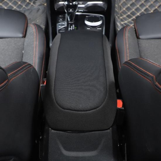 Schwarzes Stoff-Mittelkonsolen-Armlehnenbox-Panel-Abdeckung für BMW 2er Serie -23