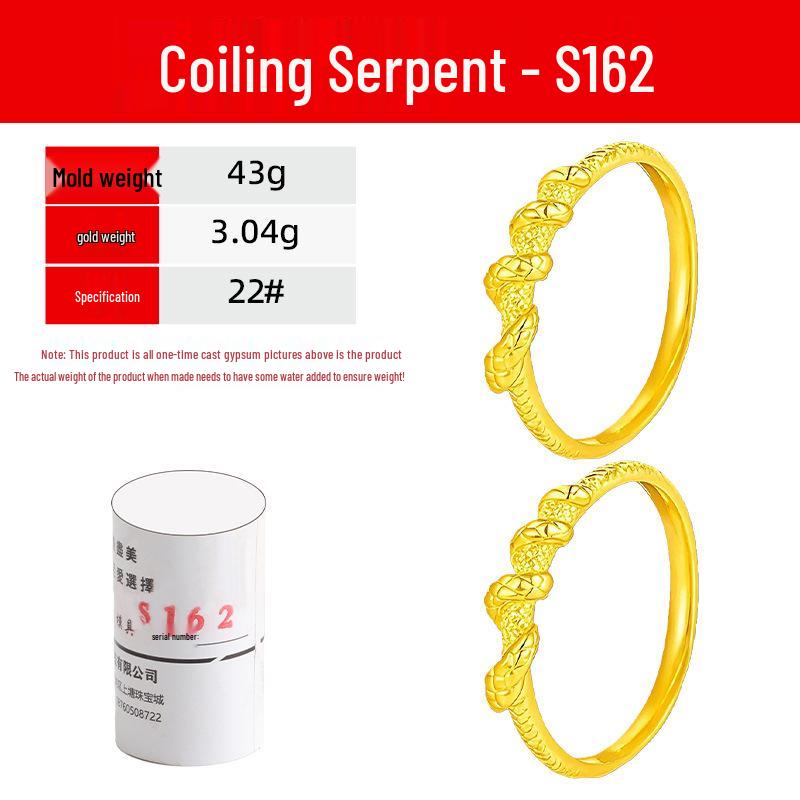 DIY Gold & Silver Jewelry Swirling Snake Ring Mold with Gold Beating Tools