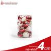 Set of 16 Painted Christmas Ball Ornaments - 4cm, 6cm, 8cm - Shiny Decorative Hanging Baubles