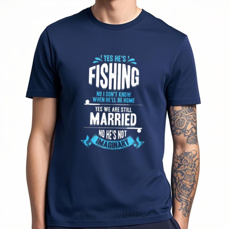 Relaxed Fit For Her Oneck T Shirt Plus Size Yes Hes Fishing No I Dont Know When Hell Be Home Yes We Are Still Married No Hes