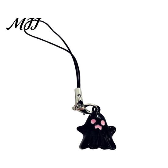 Ghost Keychain Pendant Cartoon Shape Halloween Party Charm Phone with Lanyard Backpack Accessories