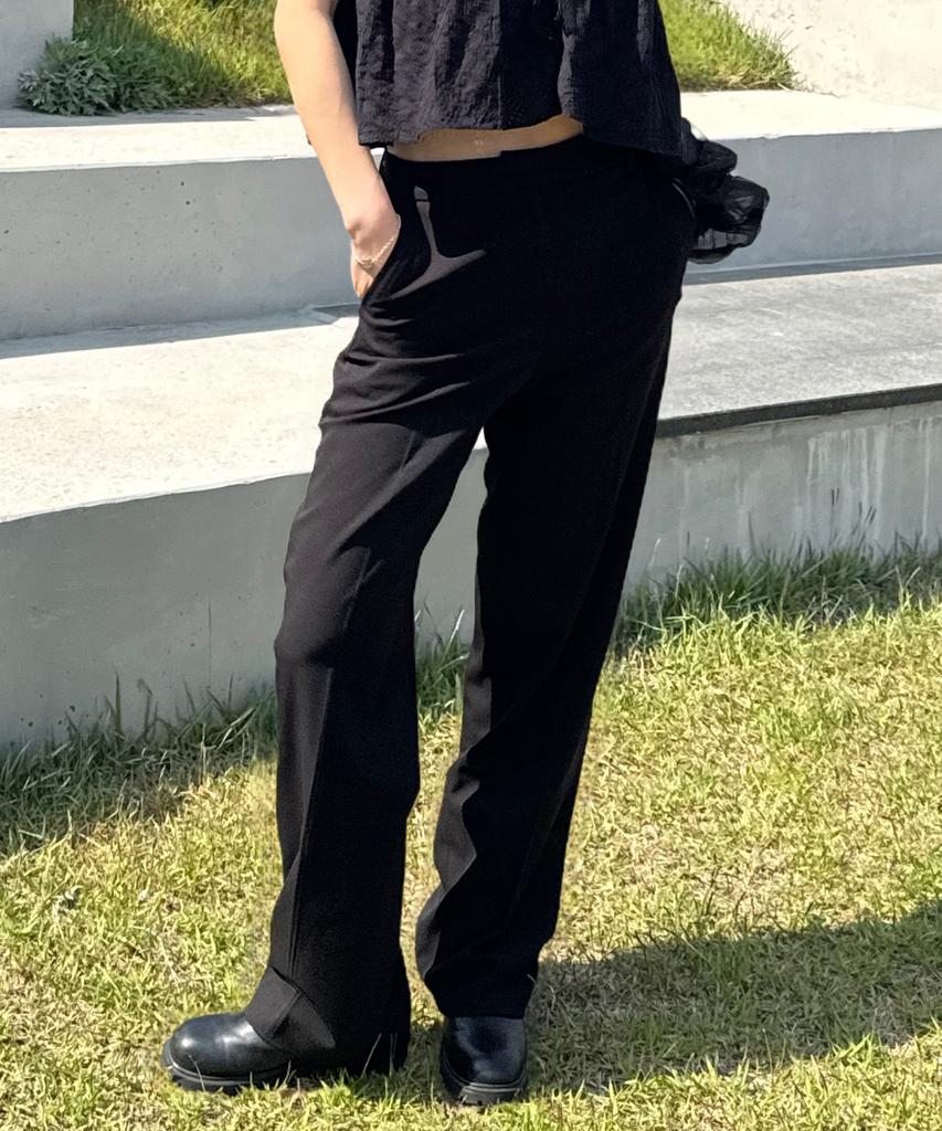 MIND BRIDGE WOMEN [On][W][Double Pleat Option] Four Seasons Daily Wide Slacks - 2 Colors