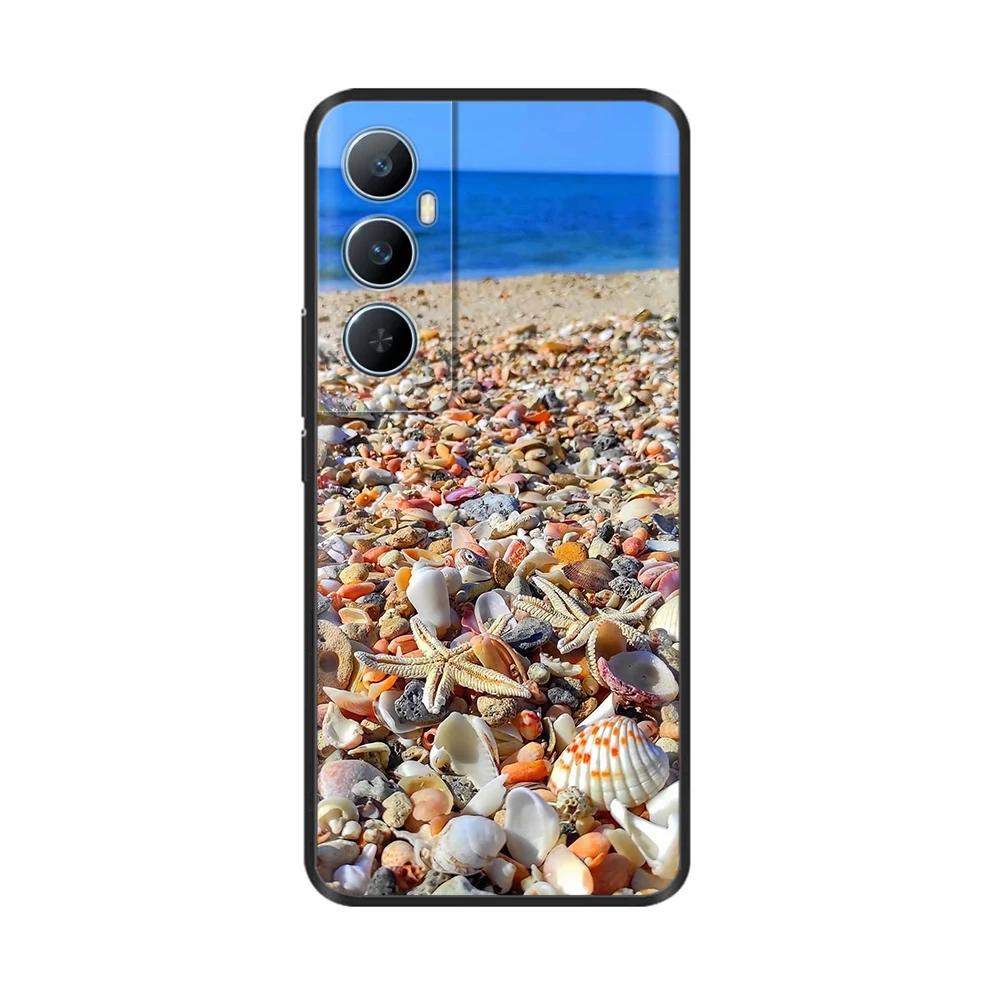 For Realme C65 4G C 65 RealmeC65 6.67" 2024 Silicone Phone Cover Lovely Flower Lightweight Cover for Oppo Realme C65 Cases Shell