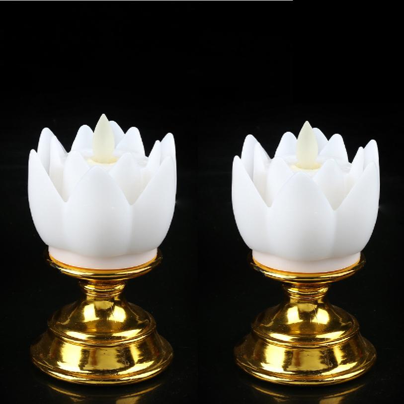 

2 шт./лот пластиковый имитация подсвечника для дома Будда Холл молитвенная свеча украшение фэн-шуй буддизм