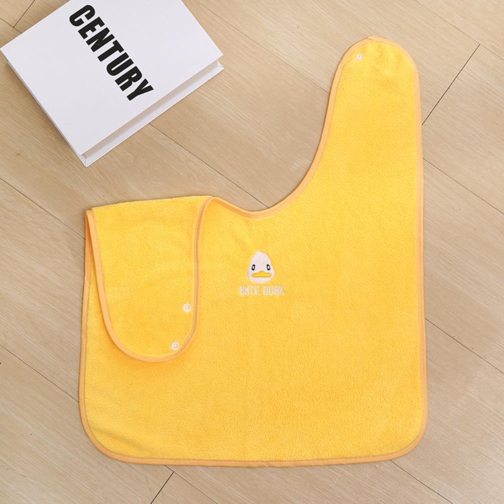 Skin Friendly Children's Washcloth Adjustable Snaps Toddler Face Towel for Feeding Eating