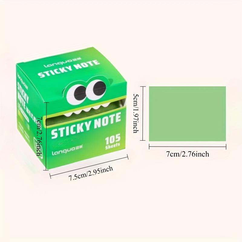 Iridescent Translucent Eye Shape Sticky Notes, 1Pc Self-adhesive Pull-out Memo Pad for School Office