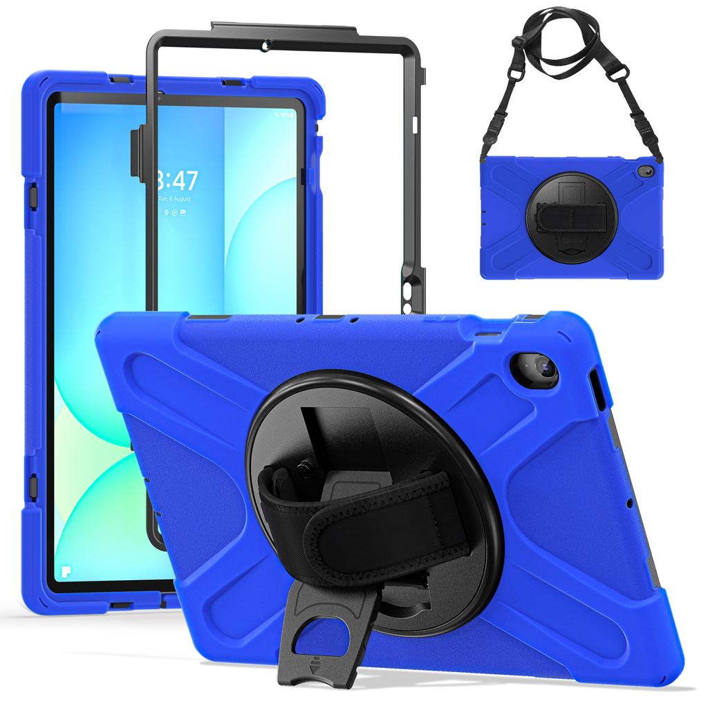 Pour Samsung Galaxy Tab S10 FE+ SM-X620/SM-X626B Étui avec Support Housse de Tablette en TPU PC Silicone avec Bandoulière
