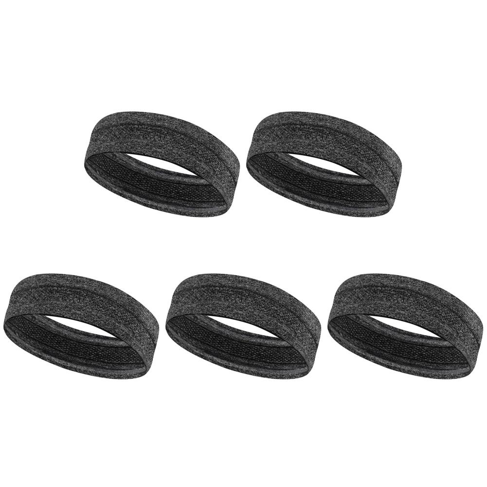 2/5PCS Sports Headband Fitness Hair Bands Versatile Moisture Wicking Workout Sweat Bands Breathable for Yoga Tennis Basketball