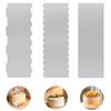 Stainless Steel Cake Smoother Scraper With Double Sawtooth Edge And Rust Resistant Surface Perfect For Home Baking Cake