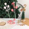 Hot Selling Christmas Plush Pipe Cleaner Decorations: Candy Cane & Lollipop Stick Pendants