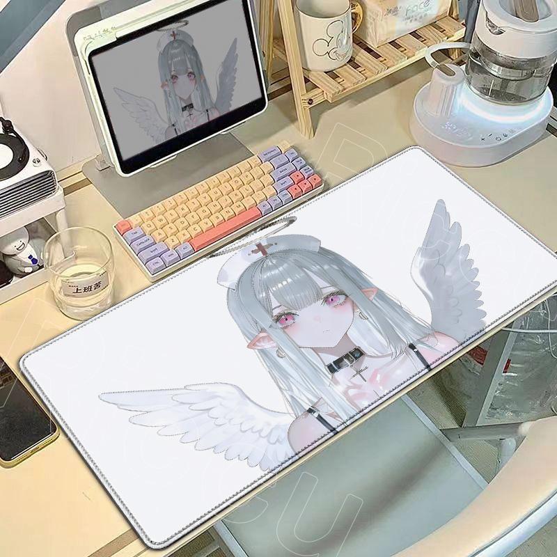 Pretty Anime Cute Angel Girls Mouse Pad Laptop Gaming Non-slip Desk Mat PC Kawaii Game Cabinet Mousepad XXL Keyboard Mats Carpet
