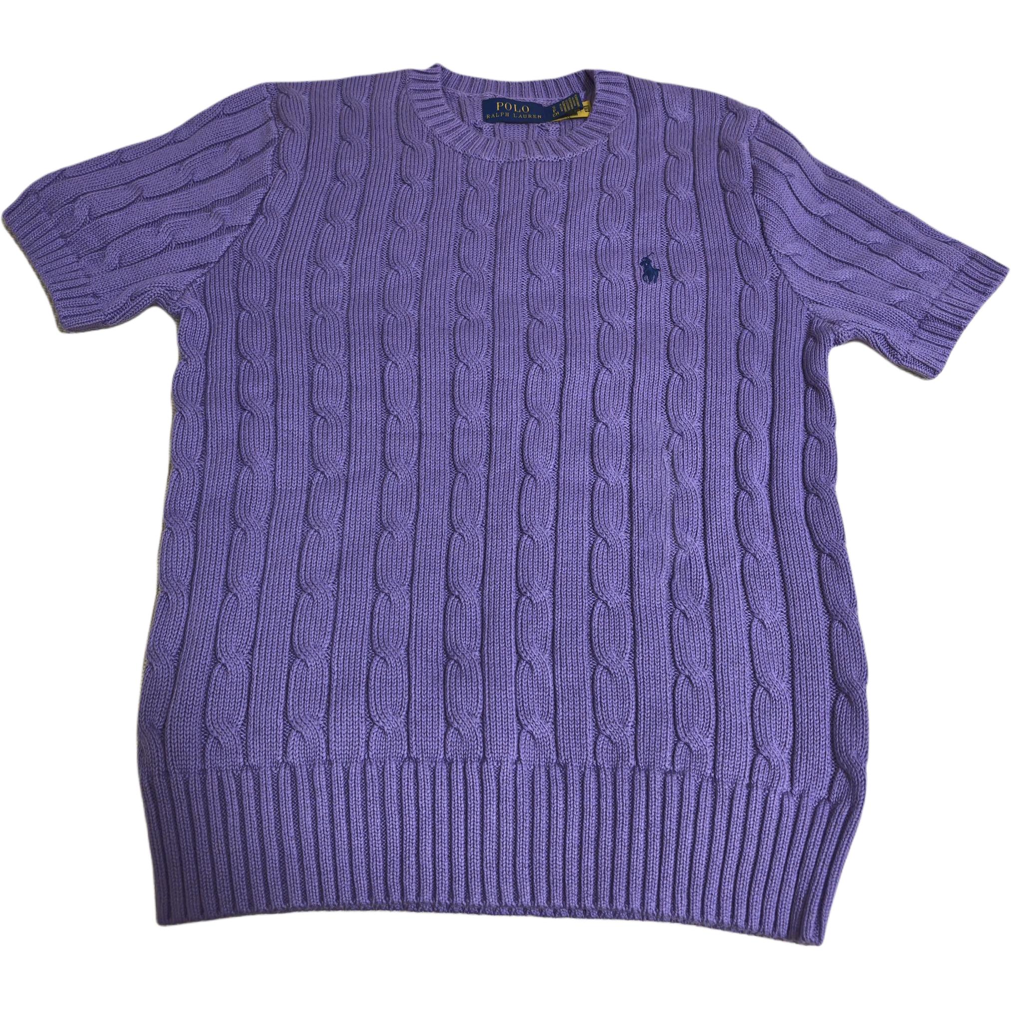 

Polo Ralph Lauren Пуловер из хлопка кабельной вязки с коротким рукавом Женские топы 211910987-502 L