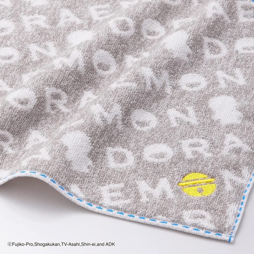 Towel Museum Mirai Doraemon Logo Towel 25 X Handkerchief, Gray, Approx. 25cm, 21-2570100