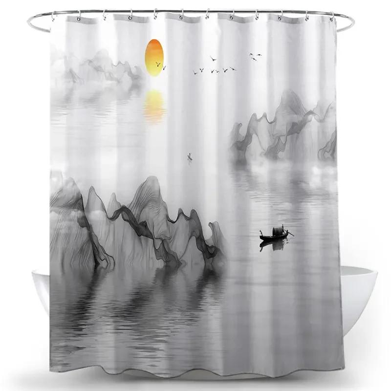 Flower And Bird Shower Curtain Waterproof Bathroom Decorative 3D Printed Fabric Decorative Shower Curtain Cortina De La Ducha