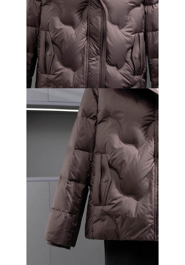 Schicke Daunenjacke mit Kapuze in Übergröße für Frauen mittleren Alters und ältere Frauen – Kurzer Wintermantel