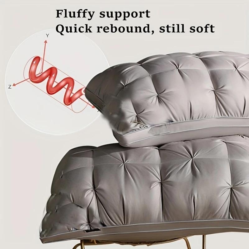 US Warehouse Shipped!Luxurious 5-Star Hotel Quality Pillow.Support Non-Collapse .High Pillow Core For All Seasons,sound Sleep.