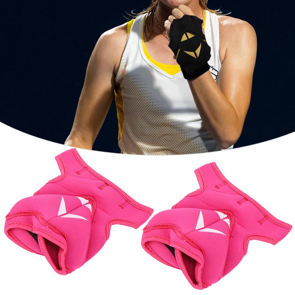 Sport Unisex Half Finger Weighted Gloves Sandbag for Boxing Training Fitness Rose