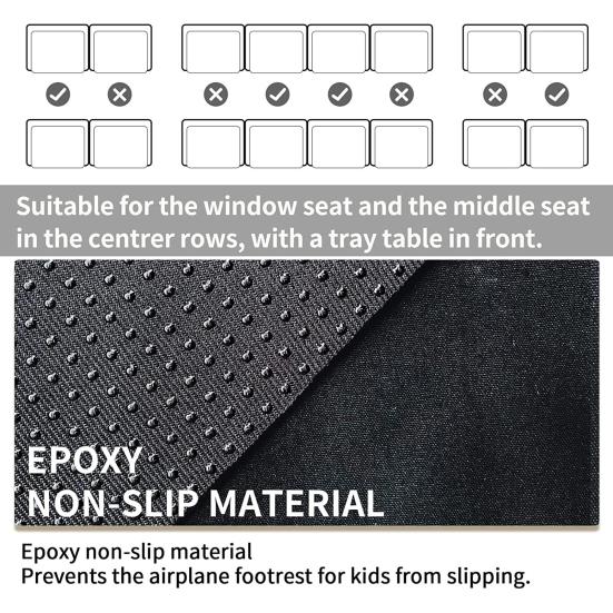 Baby Airplane Bed Foldable Anti-slip Strong Load Bearing Quick To Set Up Extra Fixing Strap Seat Extension Easy Storage