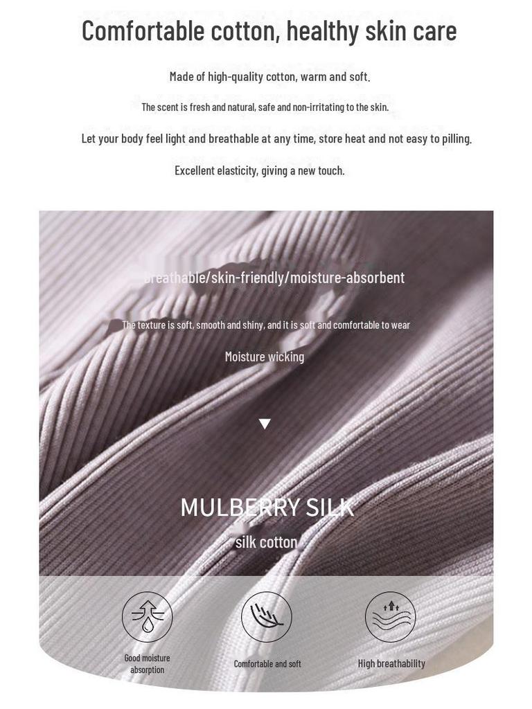 Yuyue Maulbeerseide High-Waist Atmungsaktive Schlankheitsleggings - Bequeme Elastische Herbsthose