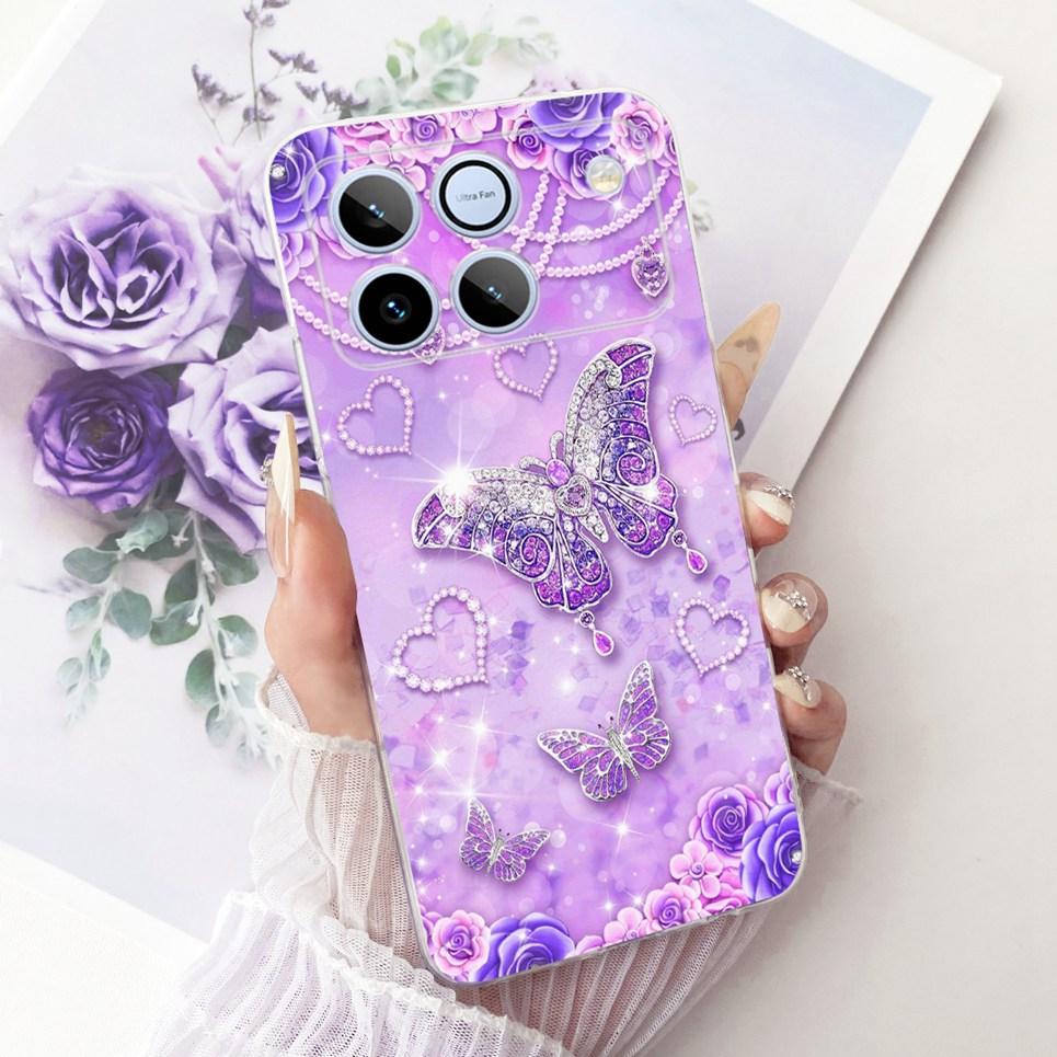 Flower Butterfly Luxury Girly Fashion Casing For Honor Win 5G AAP-AN00 Phone Case Soft Slim Clear Silicone TPU Back Cover