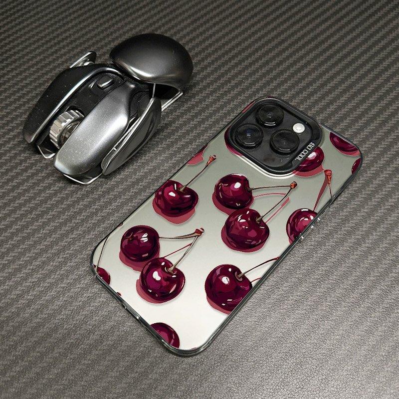 

Retro Cherry Art Resistant Phone Case for iPhone 17 16 15 14 13 12 11 Series Pro Max Plus Double Layer Protection iphone 16 Pro