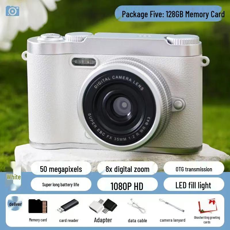 Vintage HD High-Pixel Dual Camera for Selfies and Portability