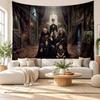 Die Addams Family Wandteppich Heimdekoration Hängendes Stoffkunst Hintergrundteppich für Schlafzimmer