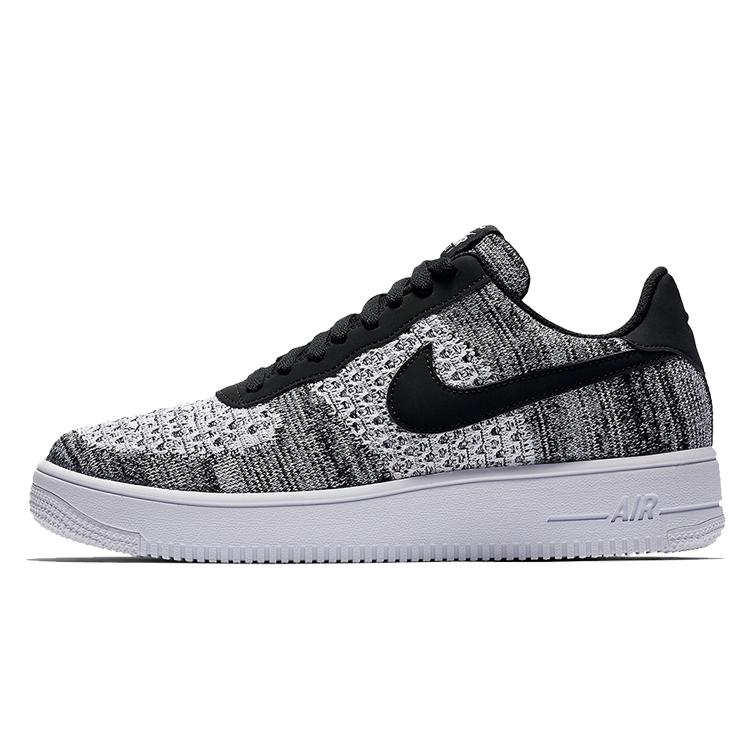 New Nike Air Force 1 Flyknit 2 Black Pure Platinum AV3042-001