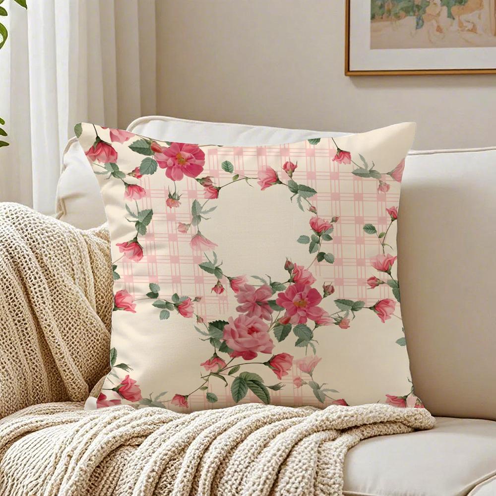 Warm Roses Bloom In Midsummer Cushion Cover Pillowcase Antidustmite living Room Sofa Decor Cushion Room