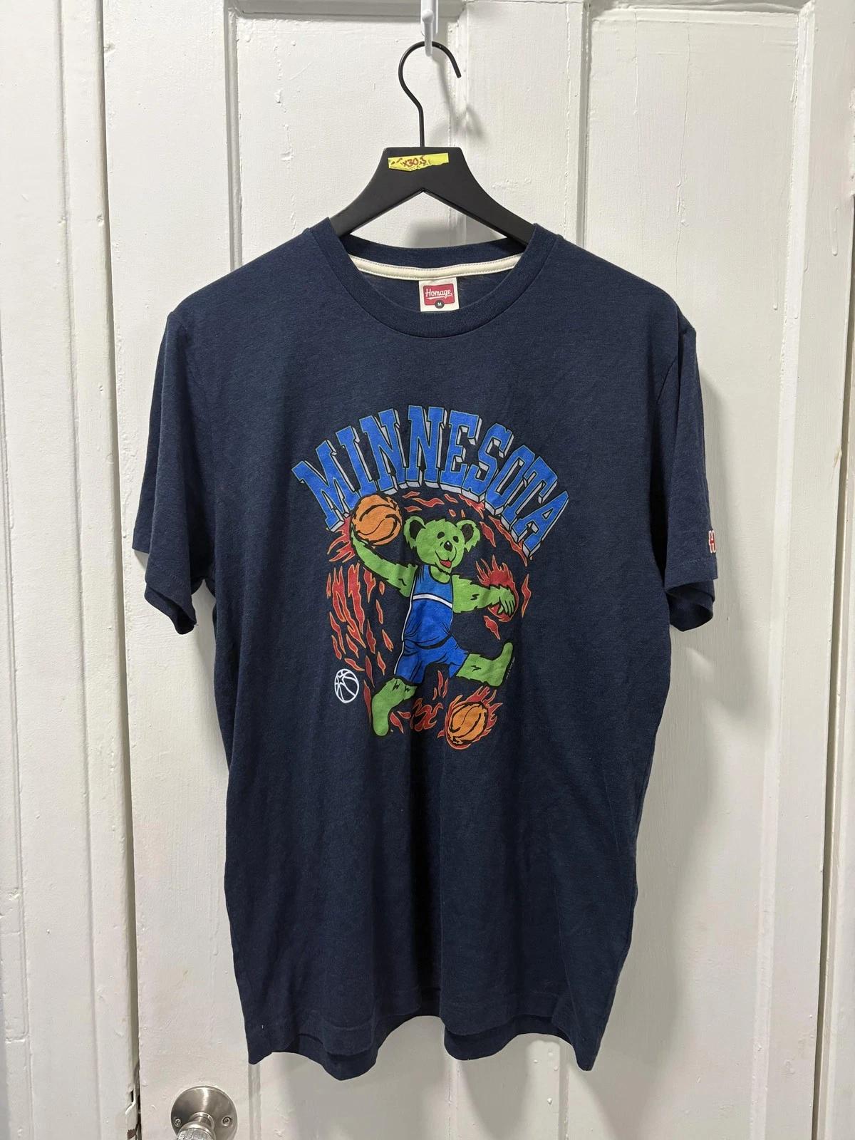 Grateful Dead Minnesota Bear Shirt Mens Medium Blue Basketball Sports Tee Homage S