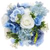 Conjunto de Flores Artificiais Caixa Combo Rosa Sonhador/Azul Flores Artificiais para DIY Arranjos de Buquê de Casamento Festa de Chá de Panela Casa