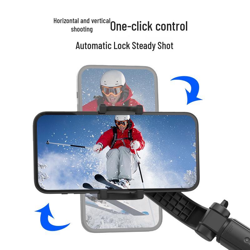 Bluetooth-Selfie-Stick aus Aluminiumlegierung mit Gimbal-Stabilisator gegen Verwacklungen & für vertikale Aufnahmen