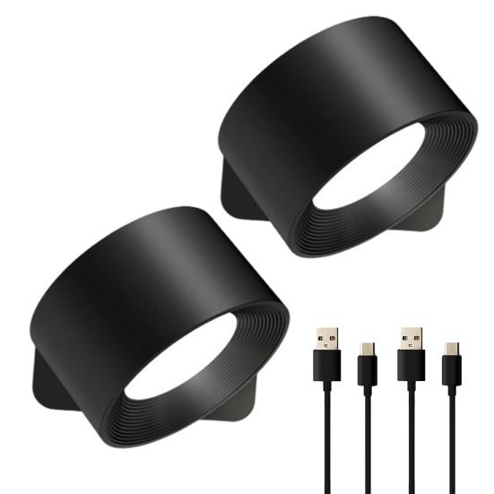 Wireless Wall Lamp with Remote Control Dimmable Easy Installation USB Rechargeable Wall Mounted Sconces LED Wall Light