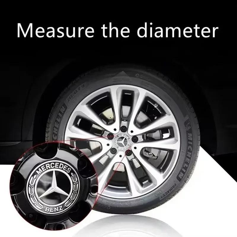 4PCS 75mm Car Wheel Center Cap Hub Covers Badge Accessories For Mercedes benz AMG C/E/S GLE CLC Class W204 W203 W205 W124 W221
