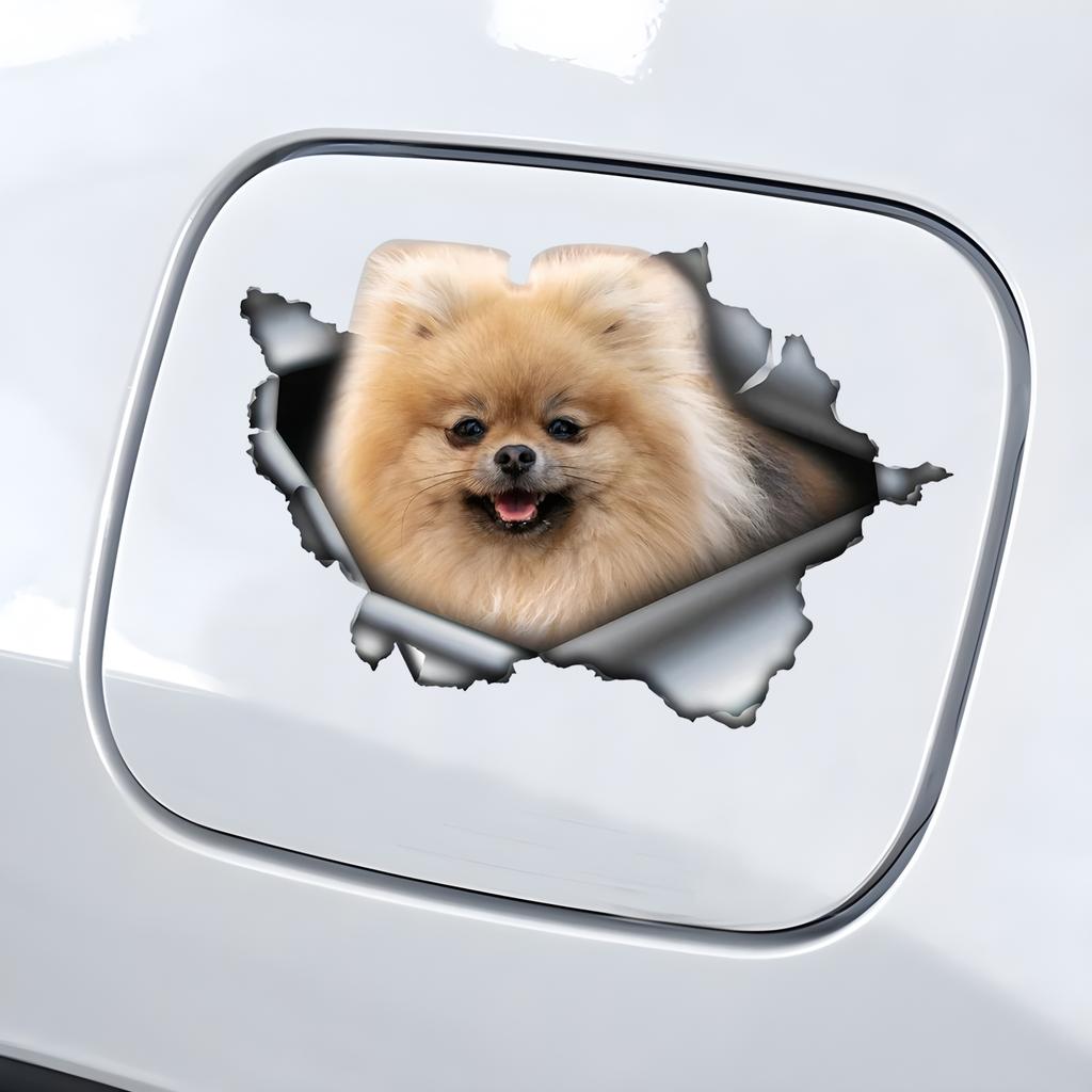 Cute Pom Car Stickers Scratch Blocking Self-Adhesive Waterproof Decal, Used for Car, Laptop, Motorcycle, Van, RV