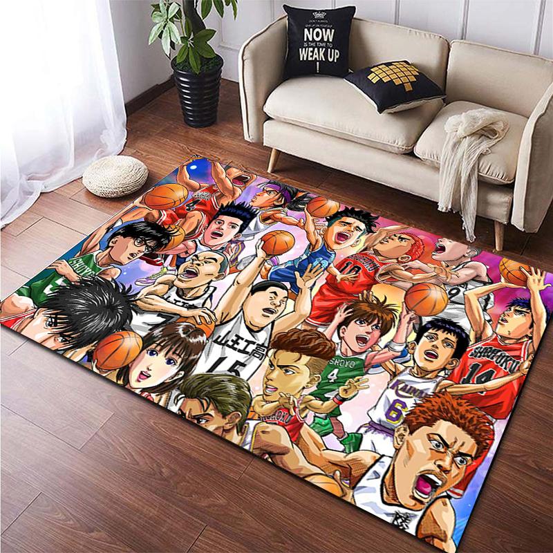 Slam Dunk Digital Painting Carpet for Living Room Large Area Rug Black Soft Carpet Home Decoration Mats Boho Rugs Picnic